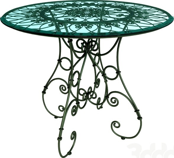 Wrought iron bistro table