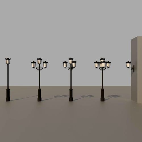 5x classical street lights