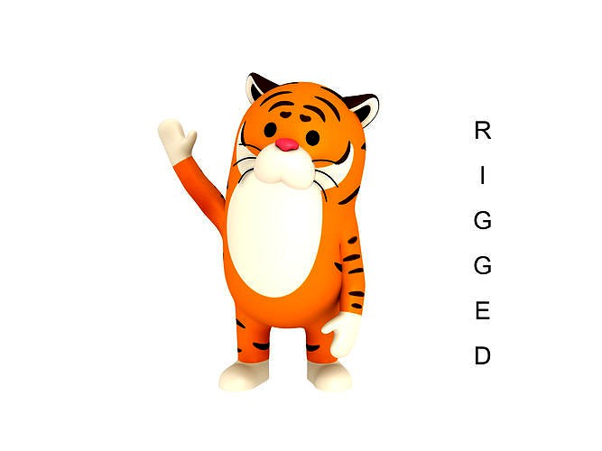 Rigged Tiger Character