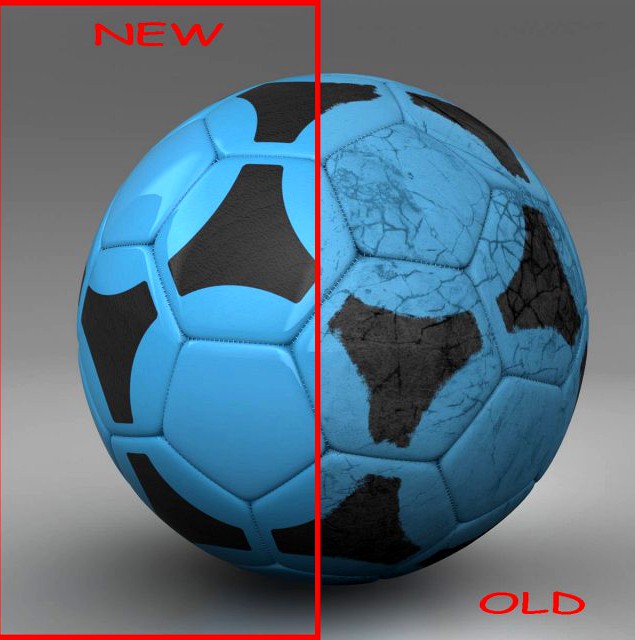Soccerball blue black 3D Model