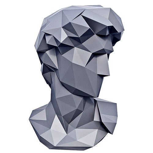 Head of Michelangelo David Low Poly