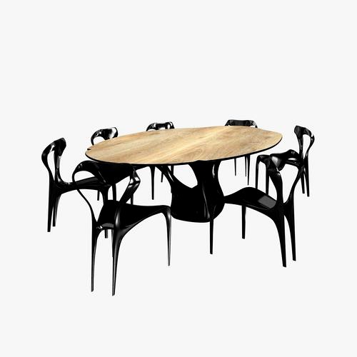 joseph walsh dommus erosion table and domus enignum chair