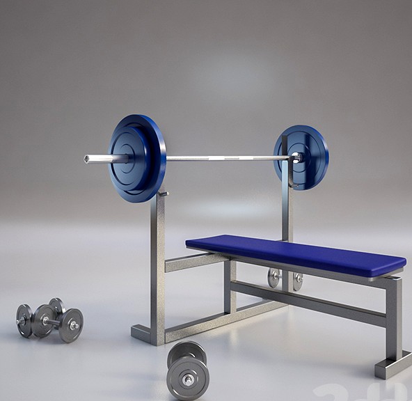 Bench Gym and Dumbbells