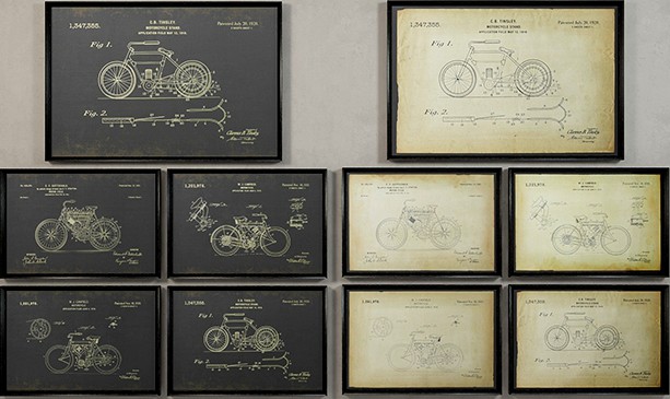 Restoration Hardware Motorcycle patent documents