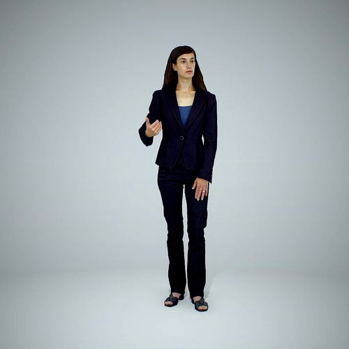 Standing Business Woman BWom0304-HD2-O01P01-S