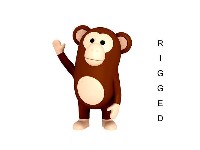 Rigged Monkey Character