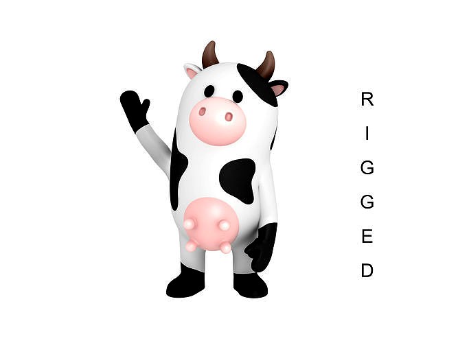 Rigged Cow Character