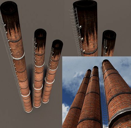 Chimney Low Poly 3d Model 3D Model