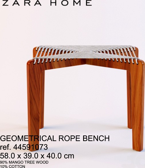 GEOMETRICAL ROPE BENCH