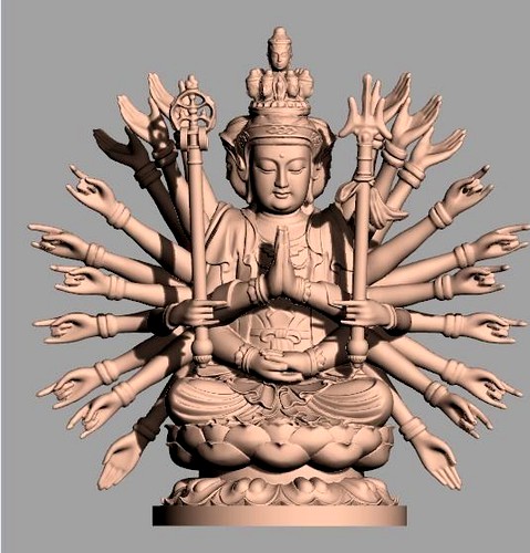 Chinese Sculpture Model Guanyin bodhisattva Kwan-yin 059