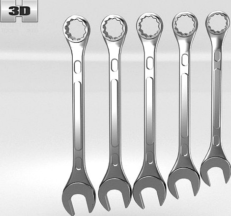 Wrench Set 3D Model