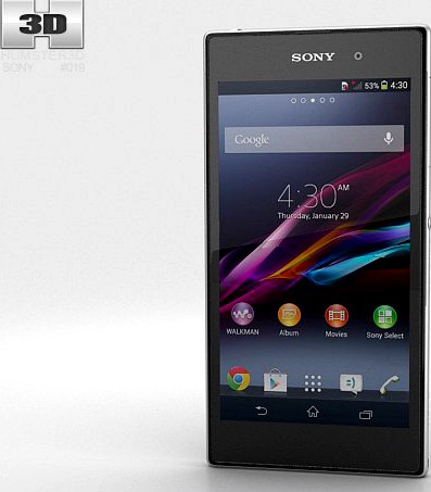 Sony Xperia Z1 with inside parts 3D Model