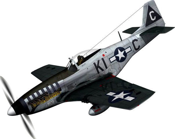 North American P 51D Mustang  Cathy Beloved 3D Model