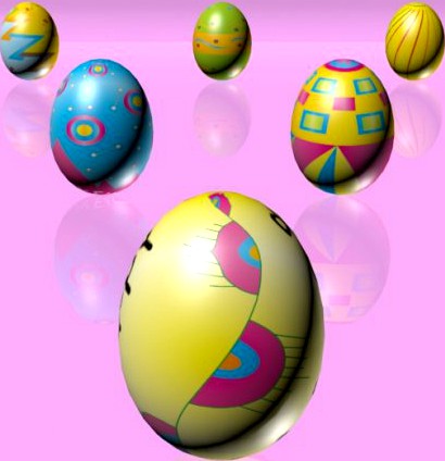 Easter Eggs Set 03 3D Model