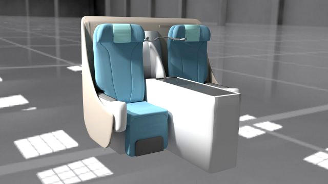 First Class Seat 3D Model
