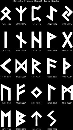 Objects Symbols Occult Runes Nordic 3D Model