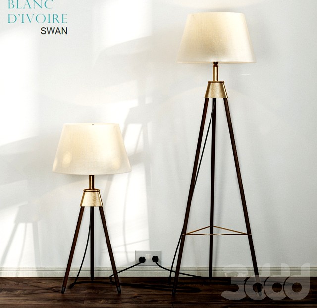 Blanc Divoire TRIPOD lamp, 2 versions