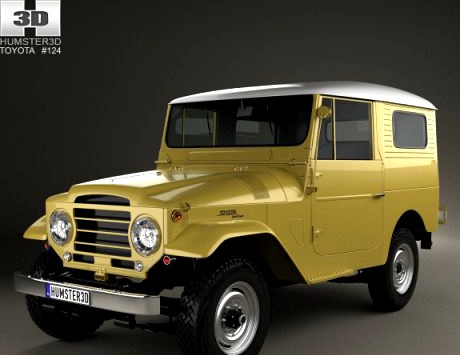 Toyota Land Cruiser J20 hardtop 1955 3D Model