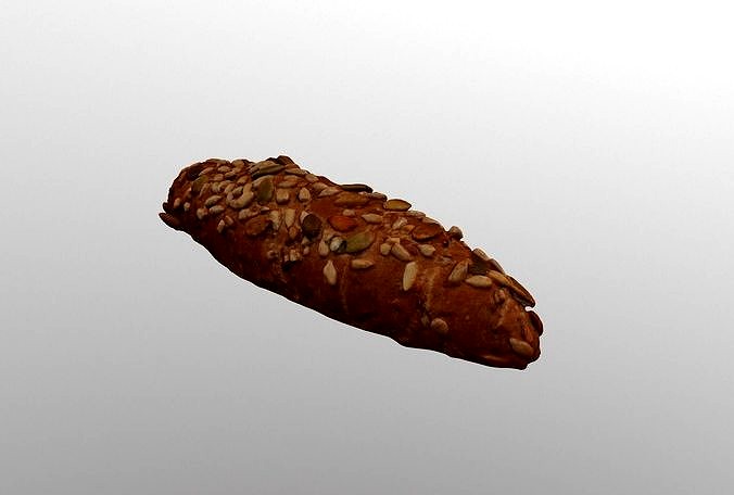 Bread roll 3D scanned model