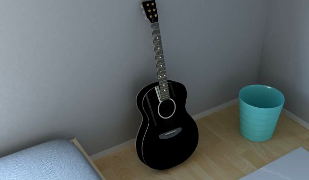 Acoustic guitar 3D Model