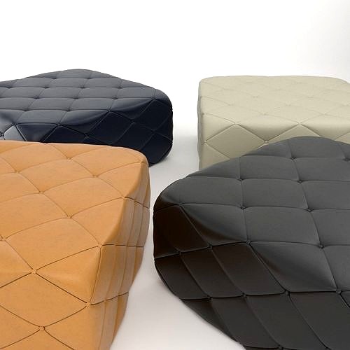 Tufted cocktail ottoman