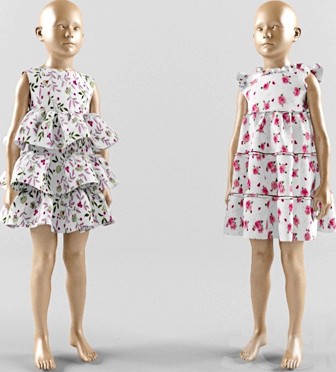 Children dress on a mannequin 01