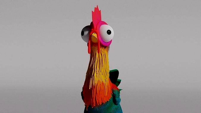 Hei Hei Moana Chicken 3d Model Hei Hei Moana Chicken 3d Model