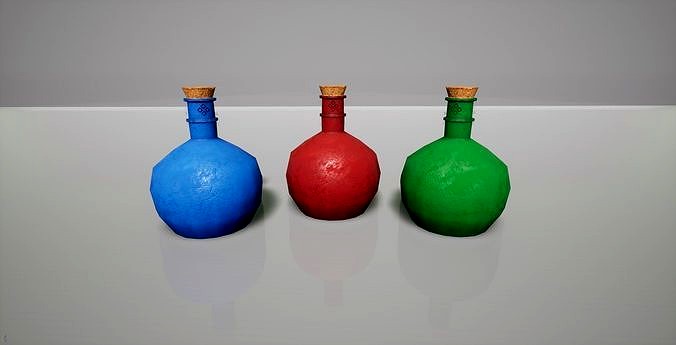 Low Poly Small Potion Set - UE4