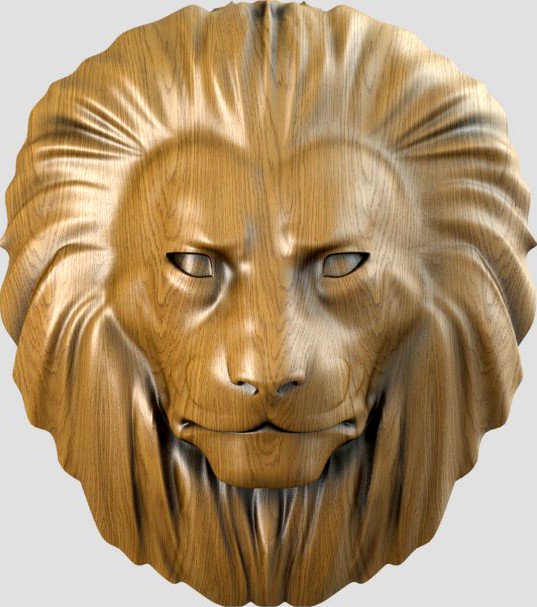 Lion Head Sculpture2 3D Model