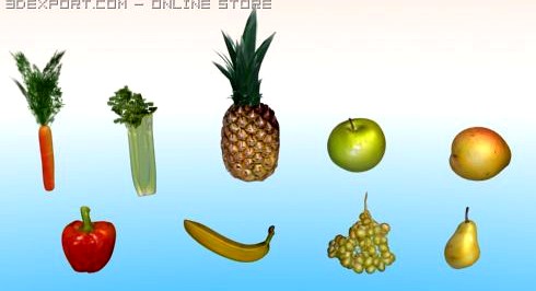 fruits collections 3D Model