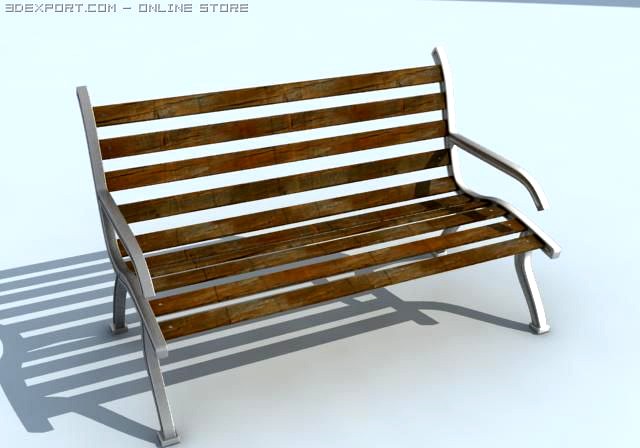 Park Bench 3D Model