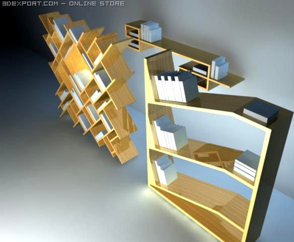 Book Shelfs 3D Model