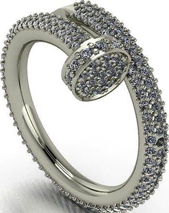 cartier diamond ring | 3D