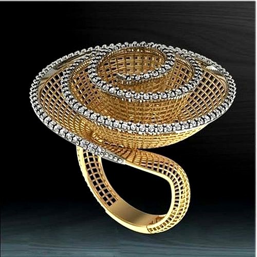 Gold Ring For Ladies 3D file for 3D Printing File | 3D