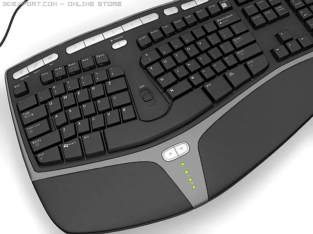 Microsoft Ergonomic Keyboard 3D Model