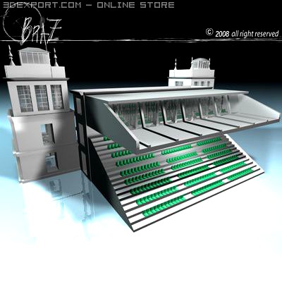 Arenas tribune 3D Model