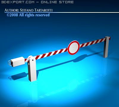 Boundary automatic barrier 3D Model