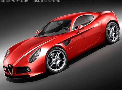 Alfa Romeo 8c Competizione 3D Model