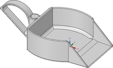 dustpan with 2 handle dust scoop 3d-print and cnc | 3D