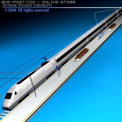 High speed train 3D Model