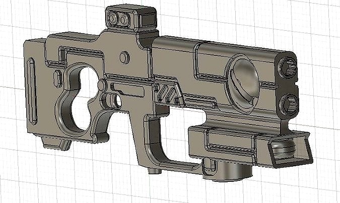 Tau Empire Pulse Carbine for cosplay | 3D model