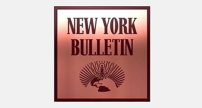 A New York Bulletin building sign | 3D