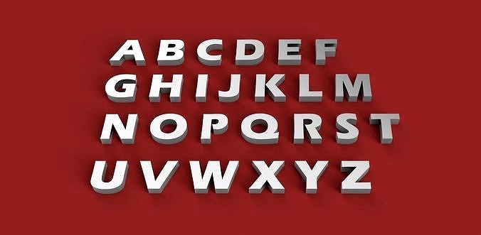 ERASBOLD font uppercase and lowercase 3D Letters STL FILE | 3D
