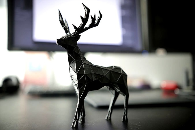 Deer Stag Low Poly 3d Print | 3D