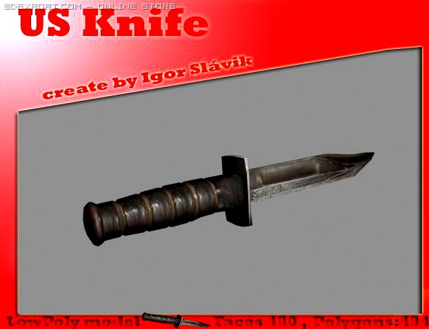 US Knife 3D Model