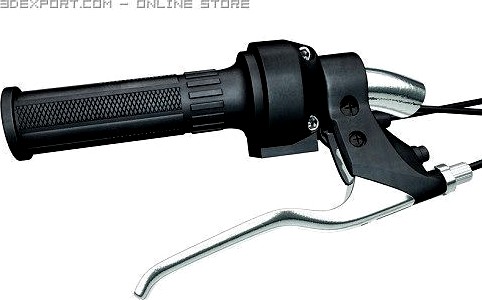 Brake lever and Throttle hand 3D Model