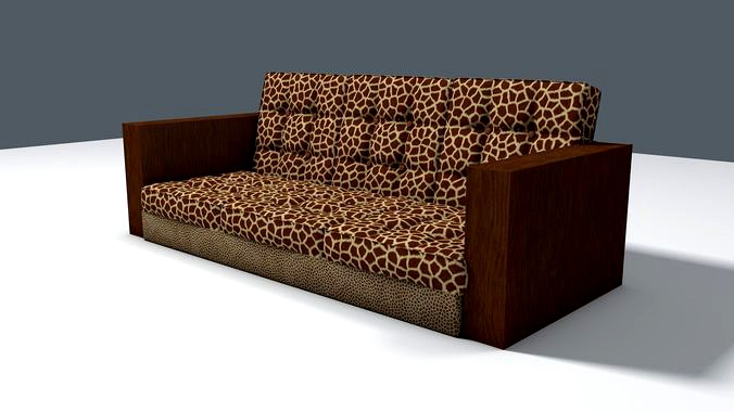 Giraffe and Leopard fur retro sofa