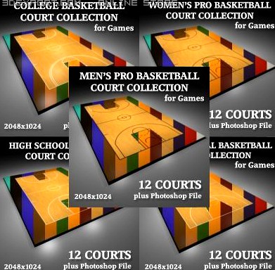 Basketball Court Collection 3D Model
