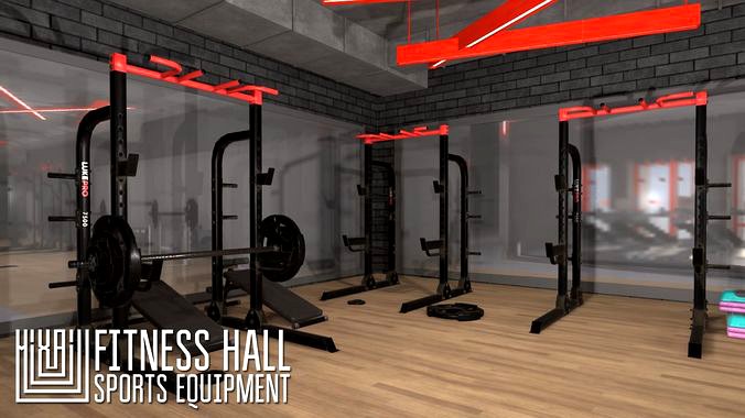 Fitness hall - sports equipment