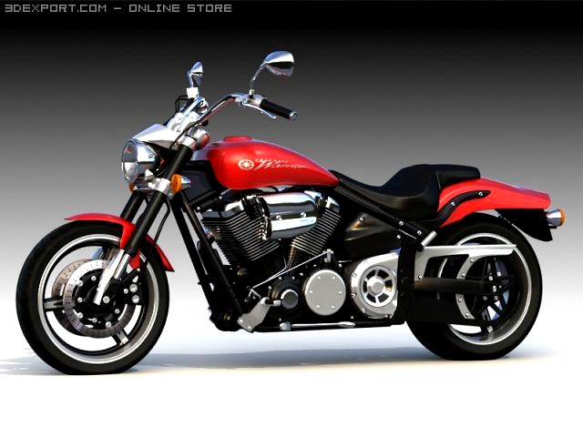 Yamaha Road Star Warrior 3D Model